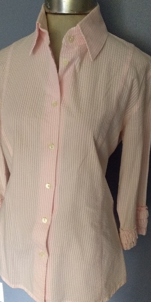 100% cotton seersucker blouse